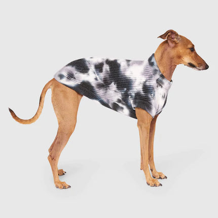 Canada Pooch Wild Side Sweater Black and White Tie Dye