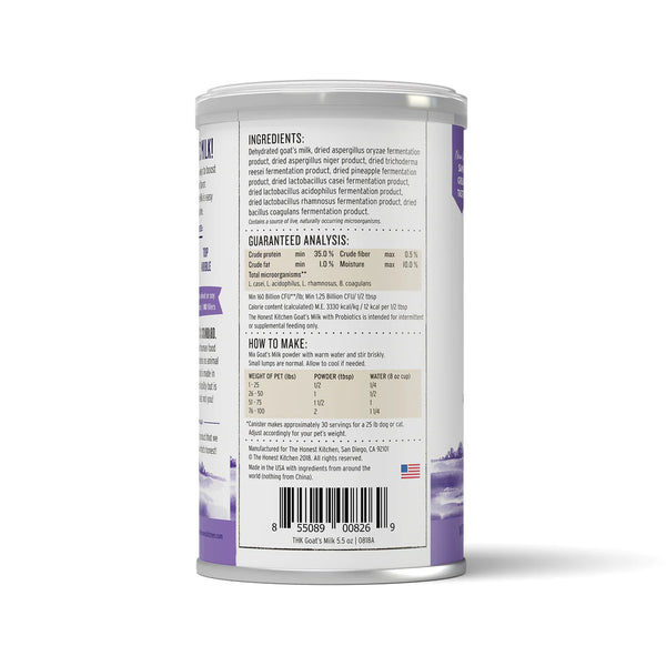 The Honest Kitchen Instant Goat Milk 5.2oz