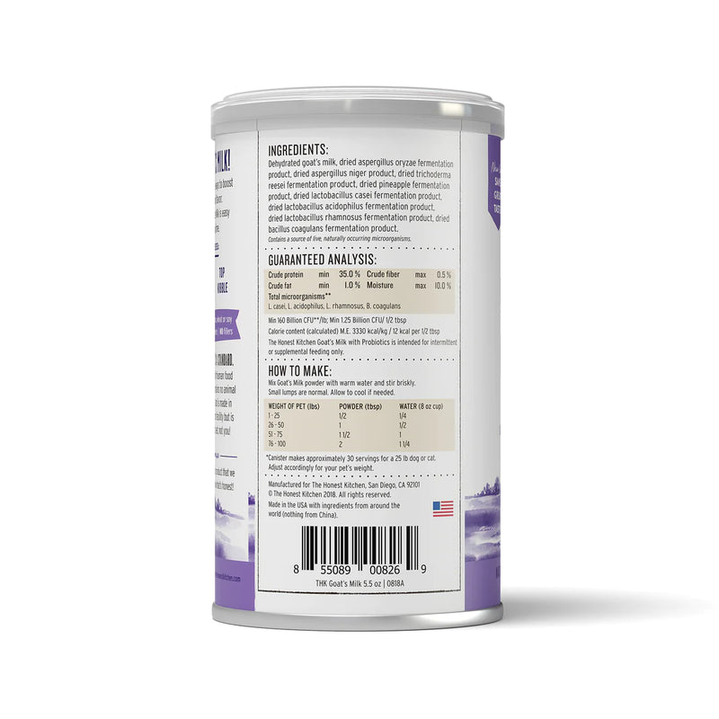 The Honest Kitchen Instant Goat Milk 5.2oz
