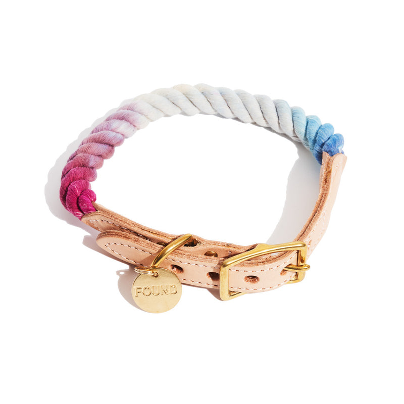 Found My Animal - Mood Ring Ombre Cotton Rope Dog Collar
