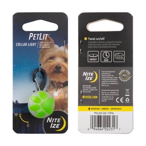 Nite Ize PetLit - Green Paw