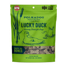 Polkadog Lucky Duck Bone Shapes Treat 8oz