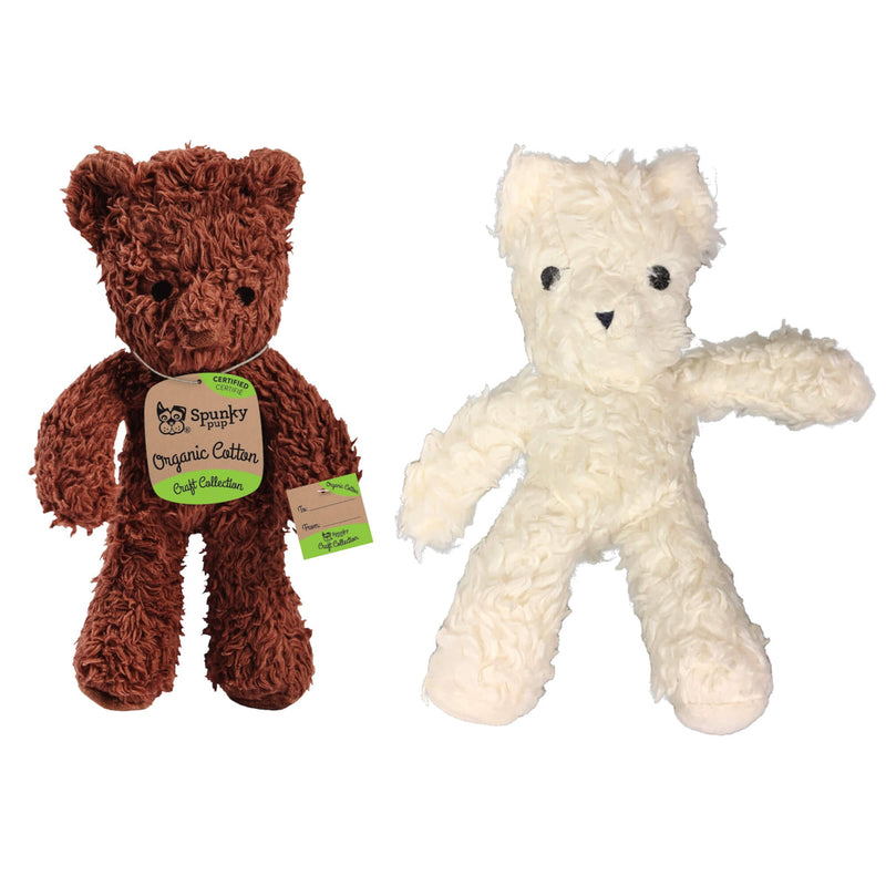 Spunky Pup Organic Cotton Bear - White