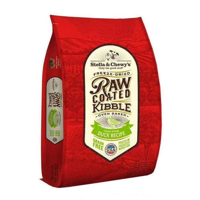 Stella & Chewy's dog raw coated kibble cage free duck