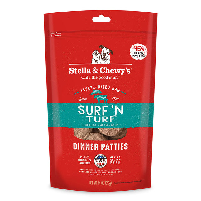 Stella & Chewy's Dog Freezedried Patties Surf & Turf