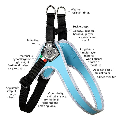 Tre Ponti Adjustable Belly Harness Red