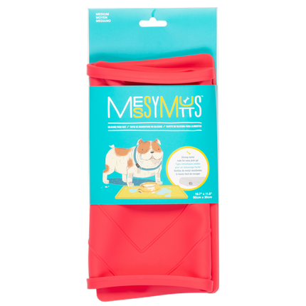 Messy Mutts Silicone Bowl Mat - Red