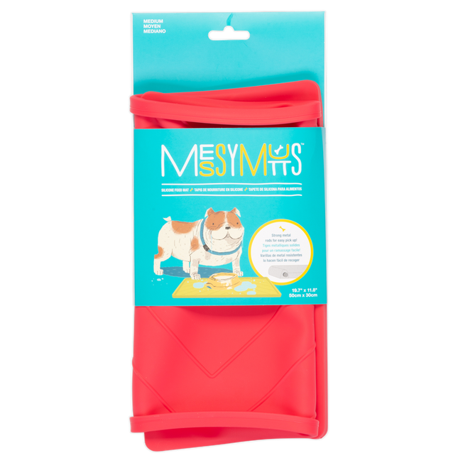 Messy Mutts Silicone Bowl Mat - Red